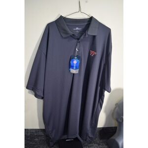 NEW Virginia Tech VT Hokies Polo Shirt MENS 2XL XXL Gray Professional Business